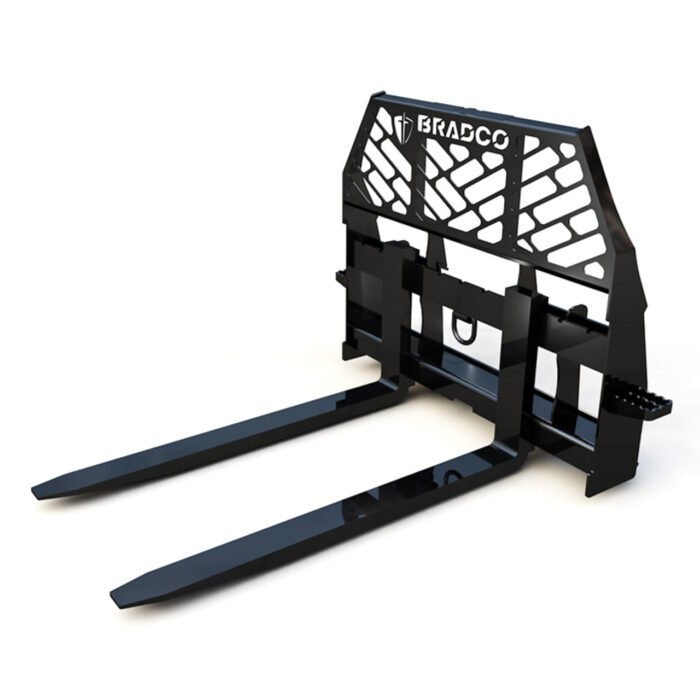 Skid Steer Standard Pallet Forks Attachment | Bradco - Image 1