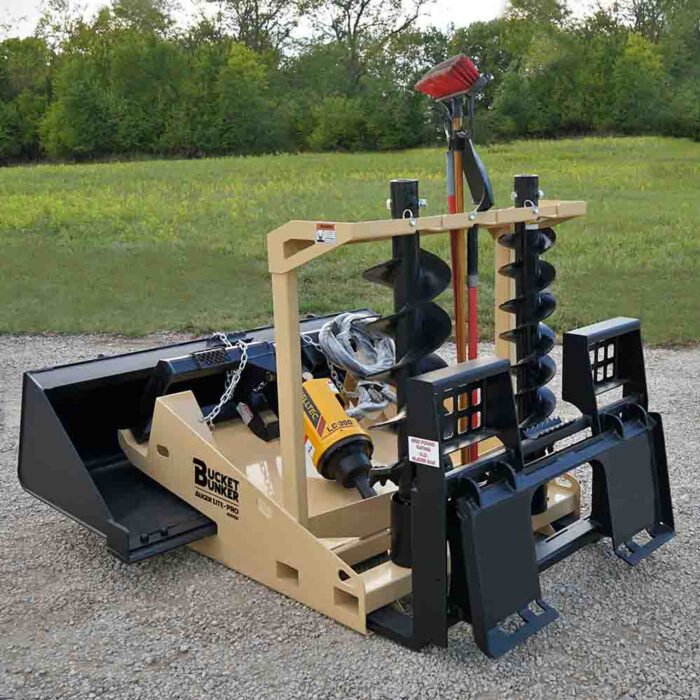 Skid Steer Auger Lite - Pro Attachment Rack | Bucket Bunker - Image 1