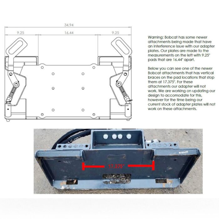 ASV RC30/Terex PT 30 to Bobcat MT-50/52/55/463 Adapter | Eterra - Image 1